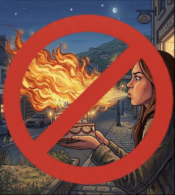 社群流傳噴火慶生影片 消防署：危險行為切勿模仿