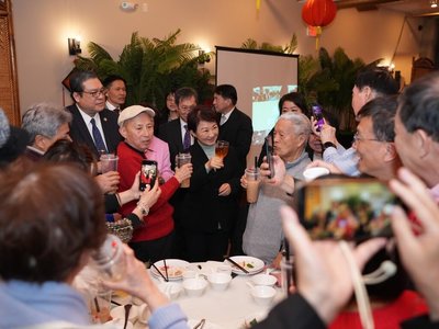 盧秀燕拜會波士頓市長吳弭　僑宴演說談台中願景