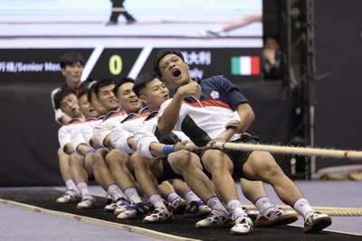 世界室內拔河錦標賽 台灣隊男子640公斤級摘首面金牌