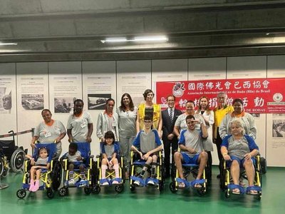 佛光會巴西協會捐贈輪椅　台灣愛心溫暖病患
