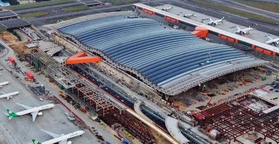 桃機第3航廈屋頂全台最大　天溝因應極端氣候