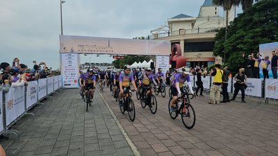 淡江大橋通車前　2500自行車友樂打卡