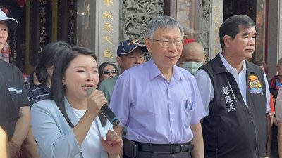 柯文哲雲林參拜多廟　介紹張嘉郡「未來新縣長」