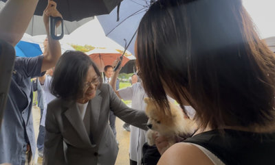 蔡英文東海大學演講　分享人生觀與寵物互動很紓壓