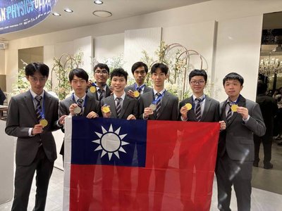 亞洲物理奧林匹亞競賽 台生6金2銀總排名第3
