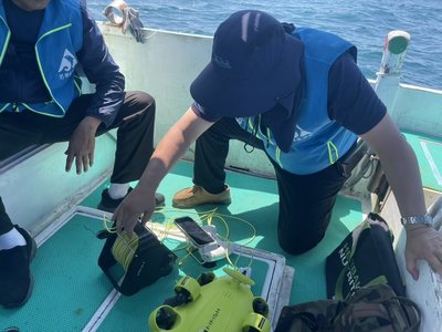 澎湖區漁會借助水下無人機 海洋保育深入海底