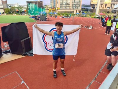戴佑芩U20田徑亞錦賽標槍摘金　達標名古屋亞運