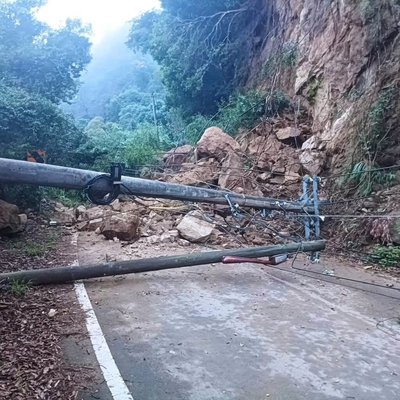 苗61線山崩土石滑落 大湖往大南勢改走苗62線