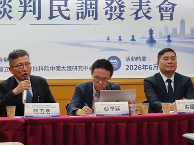 民調：贊成兩岸政治談判比重下降  多數選擇維持現狀
