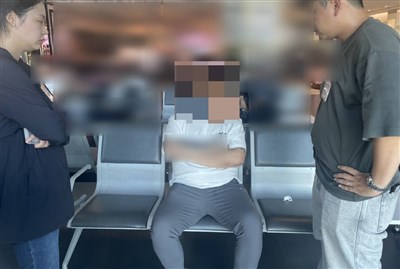 中籍男攻擊矢板明夫台中機場落網 持香港護照欲出境