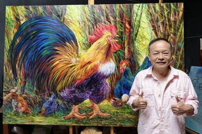 法國秋季沙龍會員陳明順 助弱勢家庭孩童學畫