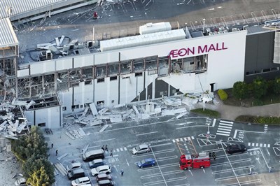 熊本強震永旺夢樂城爆炸坍塌　傳多人罹難、救援持續