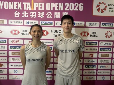 右手腕傷同病相憐　楊博軒、胡綾芳晉台北賽4強