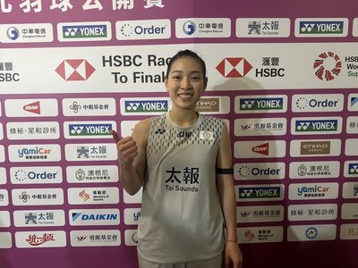 22歲黃宥薰扳倒林湘緹　成台北賽女單4強唯一希望