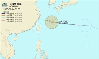 吳德榮：颱風白海豚路徑模擬如天女散花　7日起西半部雨勢增大