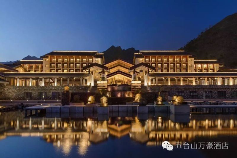 全球連鎖飯店萬豪國際集團1月發生官方帳號「萬豪禮賞」按讚支持藏獨貼文風波。圖為五台山萬豪酒店。(取自萬豪禮賞微博 tw.weibo.com)