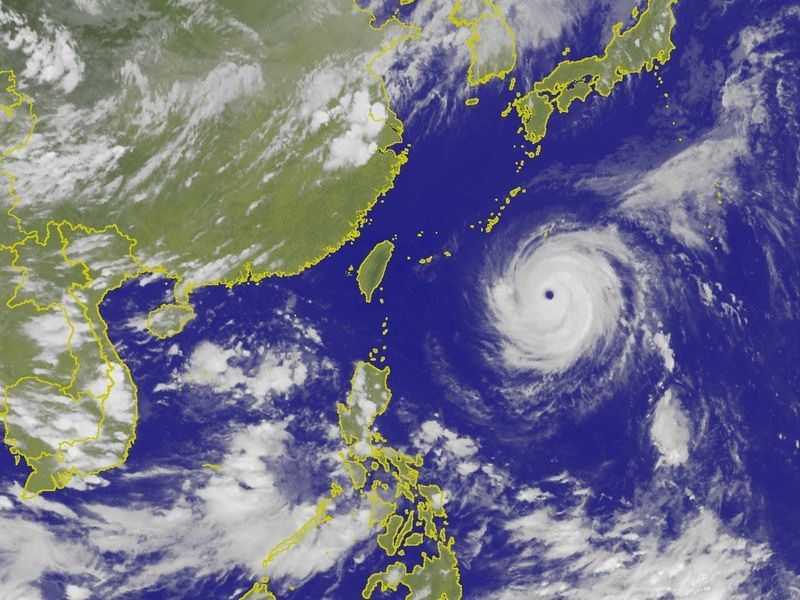 颱風瑪莉亞即將來襲,民眾關心是否放颱風假,氣象局10日上午9時,將首次與各縣市政府召開視訊會議討論。(圖取自中央氣象局網頁cwb.gov.tw)