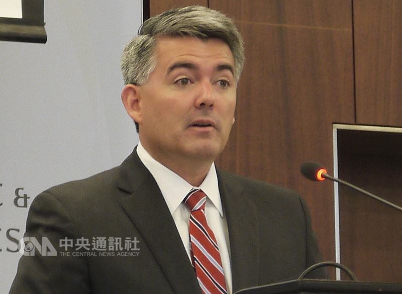 美國聯邦參議員聯合提出「台北法案」,共和黨籍聯邦參議員賈德納(圖)透過新聞稿表示,美國將利用各種方法以支持台灣的國際地位。(中央社檔案照片)