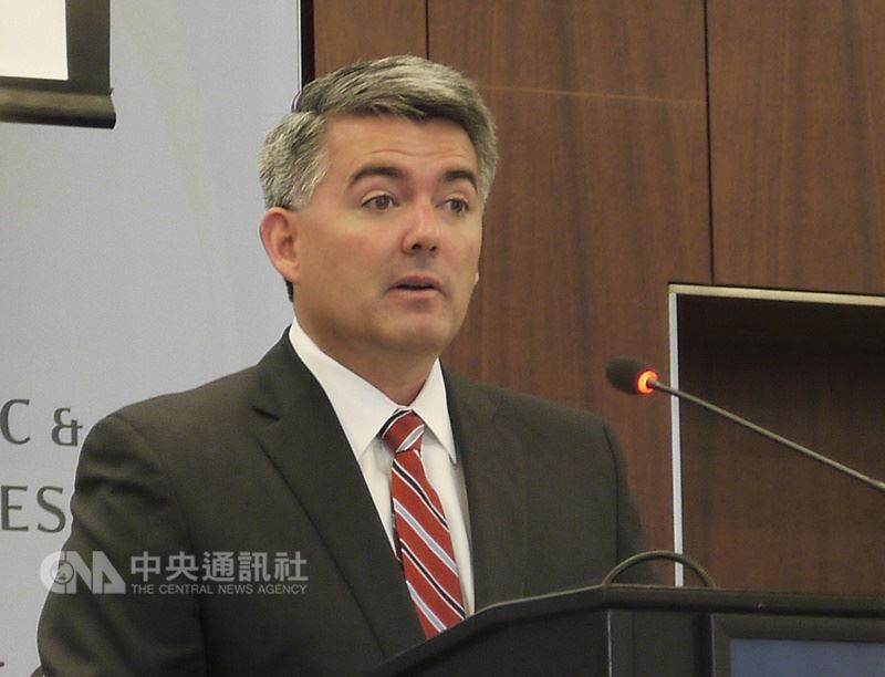 跨黨派美國聯邦參議員聯合提出「台北法案」,盼提升台灣的國際地位。圖為其中一位草案發起議員賈德納(Cory Gardner)。(中央社檔案照片)