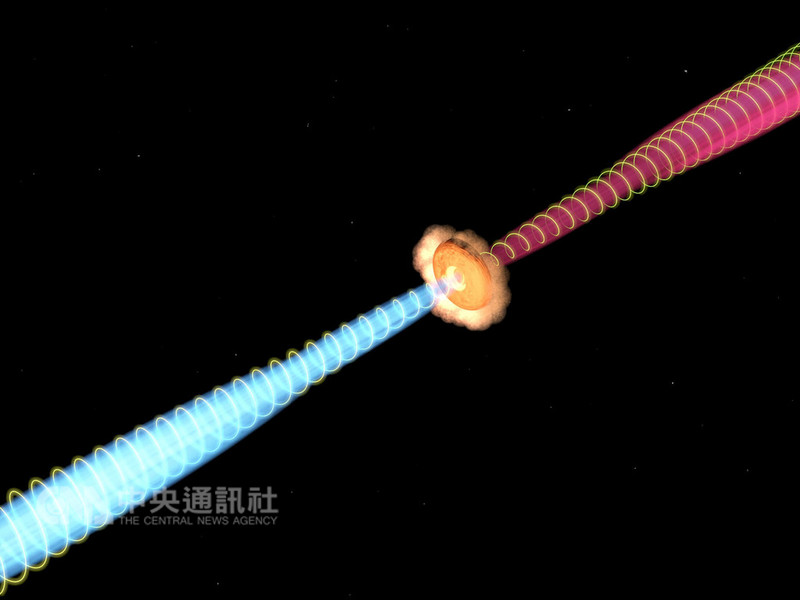中央研究院天文所副所長李景輝團隊透過ALMA望遠鏡,領先全球觀測到恆星寶寶(原恆星)的噴流帶有磁場,證實科學家的推測。(中研院提供/圖片版權:蔡殷智)中央社記者陳至中台北傳真 107年11月29日