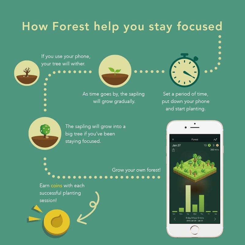 Google Play 2018年度最佳榜單中，台灣獨立開發者打造的應用程式「Forest專注森林」登上9國的「最佳自我提升應用程式」榜單。（Forest專注森林提供）