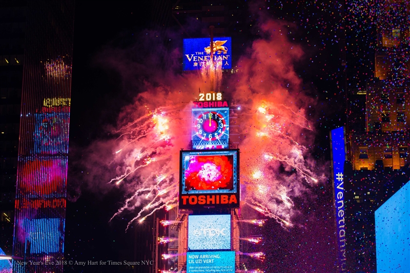 美國紐約時報廣場跨年活動全球知名。(圖取自twitter.com/TimesSquareNYC)