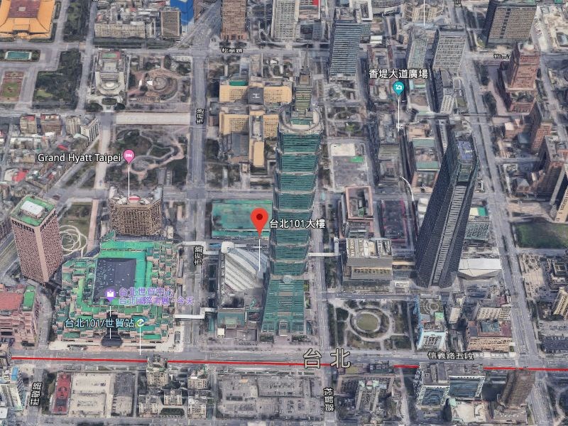 Google 13日宣布在台北市、新北市、桃園市、台中市4個城市的衛星地圖上新增3D影像。(圖取自Google地圖網頁google.com/maps)
