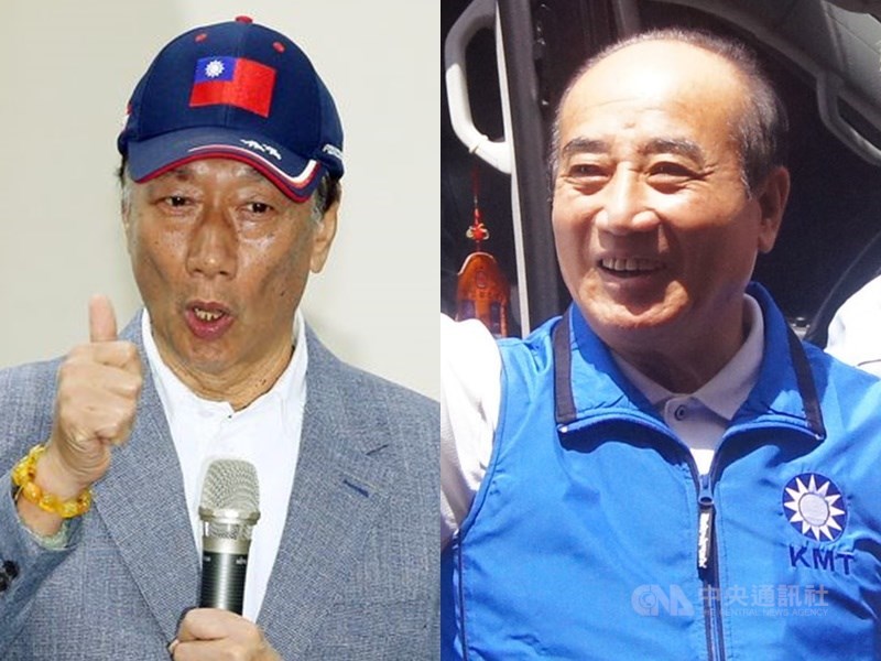 鴻海董事長郭台銘(左)可能投入總統大選,和前立法院長王金平(右)成為對手。中央社記者郭日曉、吳哲豪攝 108年4月17日