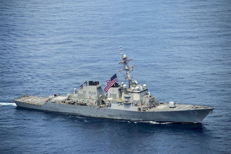 美國軍方28日表示,已派兩艘海軍軍艦航經台灣海峽。圖為史塔森號。(圖取自美國太平洋艦隊網頁)