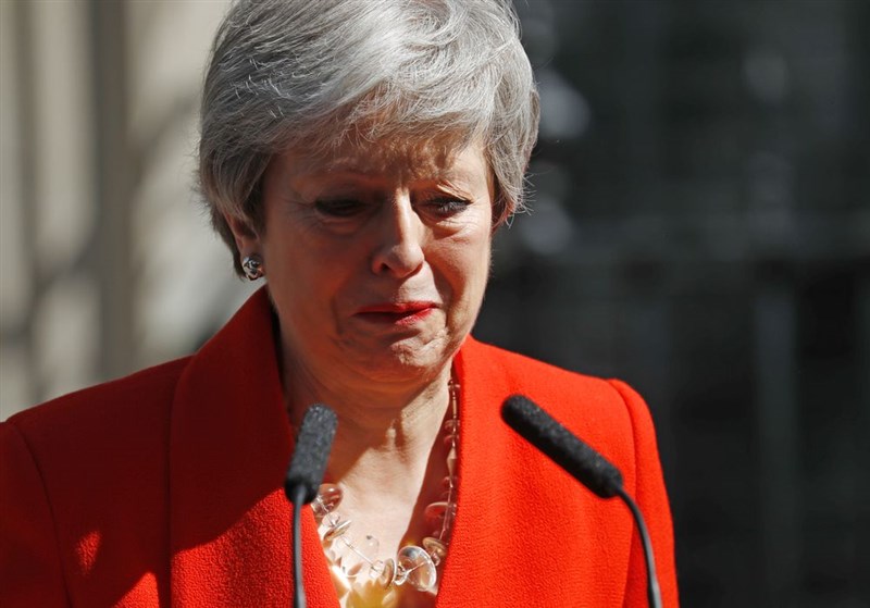 英國首相梅伊5月24日宣布,將在6月7日下台。(法新社提供)