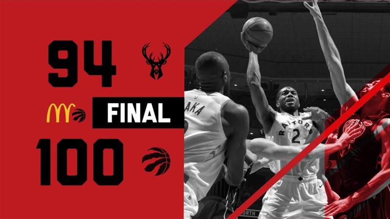 美國職籃NBA多倫多暴龍25日在東區決賽系列賽中以4勝2敗封王,將與西區的金州勇士爭奪總冠軍。(圖取自twitter.com/Raptors)