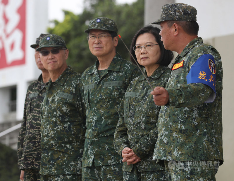 國軍實施反機降操演總統著迷彩服親臨視導 政治 重點新聞 中央社cna