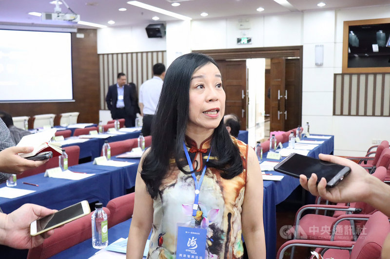 中國全國政協委員凌友詩17日在廈門說,反送中運動是香港殖民與台灣的日本皇民心態作祟。中央社記者楊昇儒廈門攝 108年6月17日
