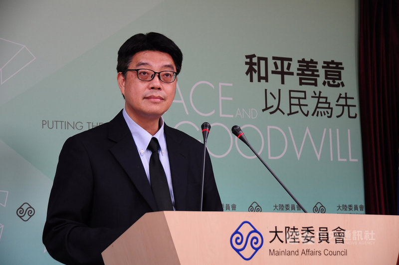 陸委會發言人邱垂正11日在例行記者會上表示,立法院立法院下會期將優先審議兩岸條例與廣電三法,以強化民主防衛機制,杜絕境外敵對勢力傳播不實訊息。中央社記者沈朋達攝 108年7月11日