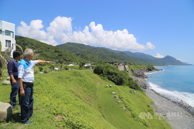 花蓮海岸遭大海侵蝕豐濱鄉民後院在海中 地方 中央社cna