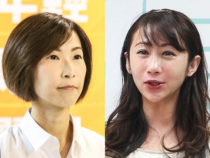 知情人士26日透露,台北市第7選區(信義、南松山),時代力量立委參選人陳雨凡(左)與民進黨提名的台北市議員許淑華(右)進行整合民調,因陳雨凡民調較低,將退選。(左圖取自陳雨凡臉書facebook.com;右圖中央社檔案照片)