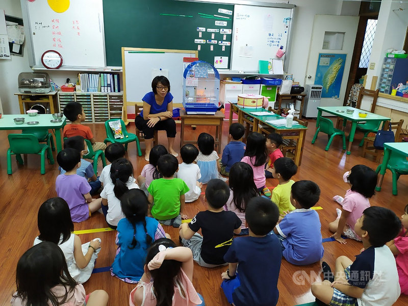 一隻小鸚鵡偶然間飛進新北市五股區德音國小校園,被師生認養後成為「校鳥」,也成為學生生命教育的最佳夥伴。(新北市動保處提供)中央社記者王鴻國傳真 108年10月21日