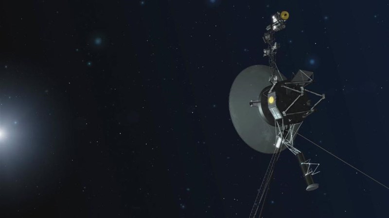 NASA先前宣布,旅行家二號2018年11月5日快速進入星際空間,一度接近到距太陽約177億公里之處。圖為旅行家二號概念圖。(圖取自NASA網頁nasa.gov)