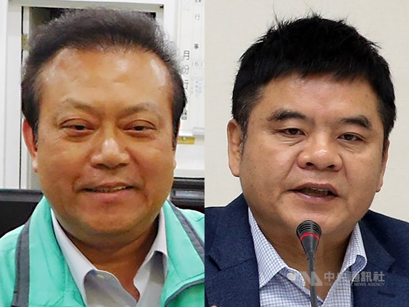 民進黨14日協調不分區立委名單,原本不接受不分區安排的立委莊瑞雄(右)首度表態願接不分區,立委蘇震清(左)也尋求支持選屏南立委。(中央社檔案照片)