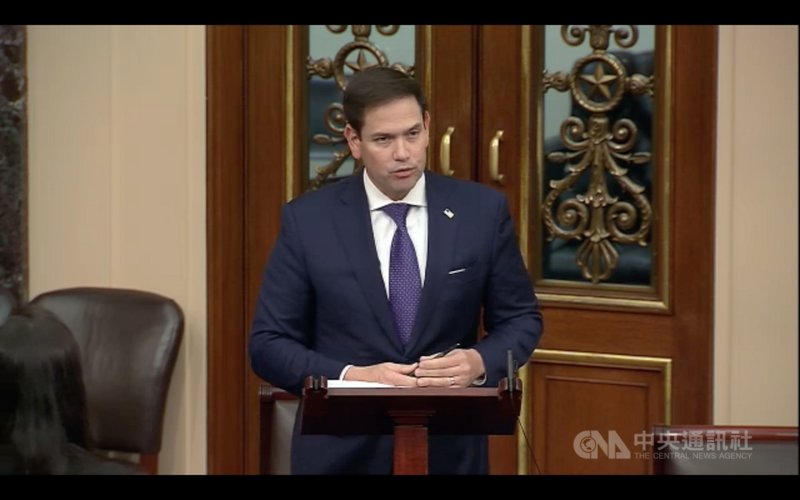 參院版「香港人權與民主法案」主要提案人、共和黨籍參議員盧比歐(圖)19日在參院表示,中國在香港試圖將「一國兩制」變成「一國一制」。(翻攝參議院網站畫面)中央社記者徐薇婷華盛頓傳真 108年11月20日