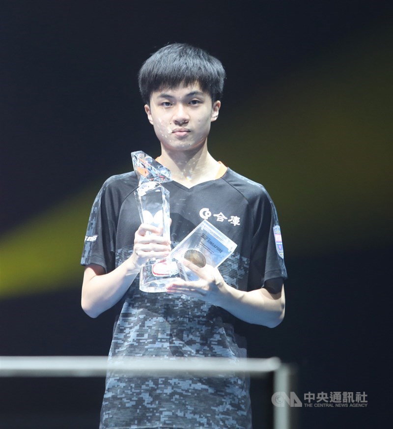 2019年T2鑽石桌球賽新加坡站決賽，台灣桌球一哥林昀儒以0比4不敵世界排名第2的中國名將許昕，名列亞軍。中央社記者黃自強新加坡攝108年11月24日
