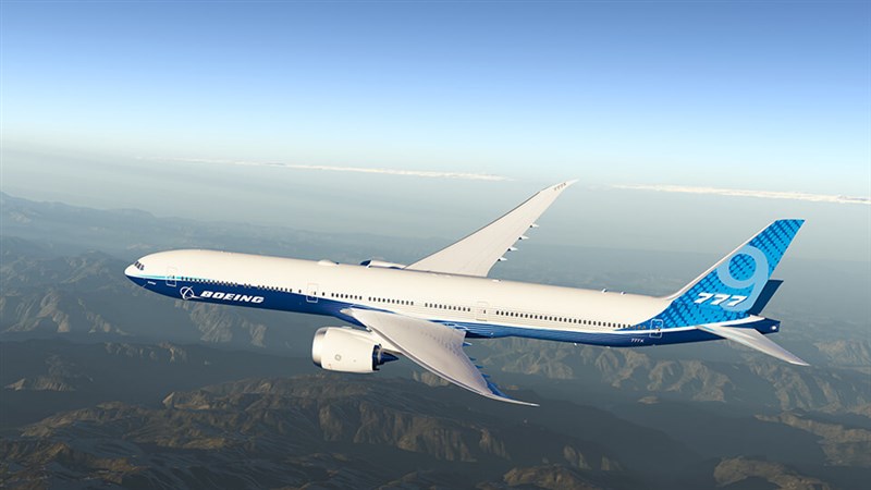 消息人士透露,美國飛機製造商波音公司1架新型777X客機9月進行壓力測試時機身破裂。(圖取自波音網頁boeing.com)