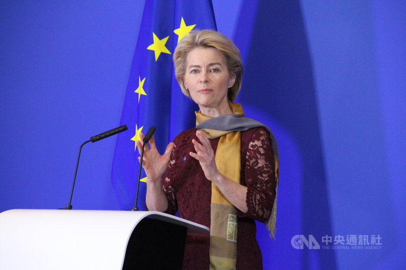 歐盟執委會史上首位女主席范德賴恩1日正式上任,她強調將打造一個更強大的聯盟,讓歐洲成為冠軍。中央社記者唐佩君布魯塞爾攝 108年12月1日