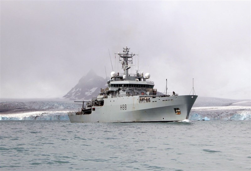 國防部7日證實並表示,英國海軍測量船「企業號」(H88),由南向北航經台灣海峽。(圖取自英國皇家海軍網頁royalnavy.mod.uk)