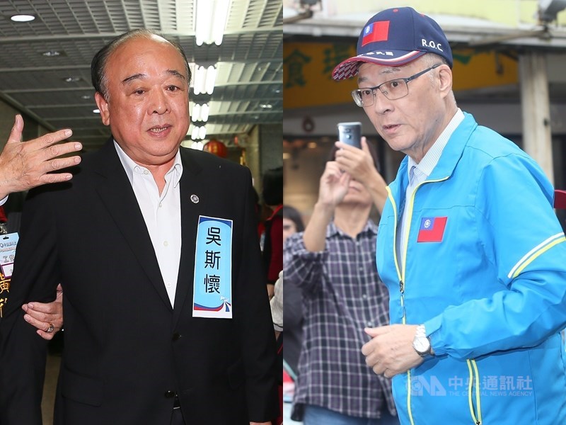 國民黨台北市議員羅智強12日號召多位黨內青壯派成立「+1」組織,推動國民黨改革,提出人事三箭,呼籲吳斯懷(左)立即辭去不分區立委、吳敦義(右)辭去黨主席。(中央社檔案照片)