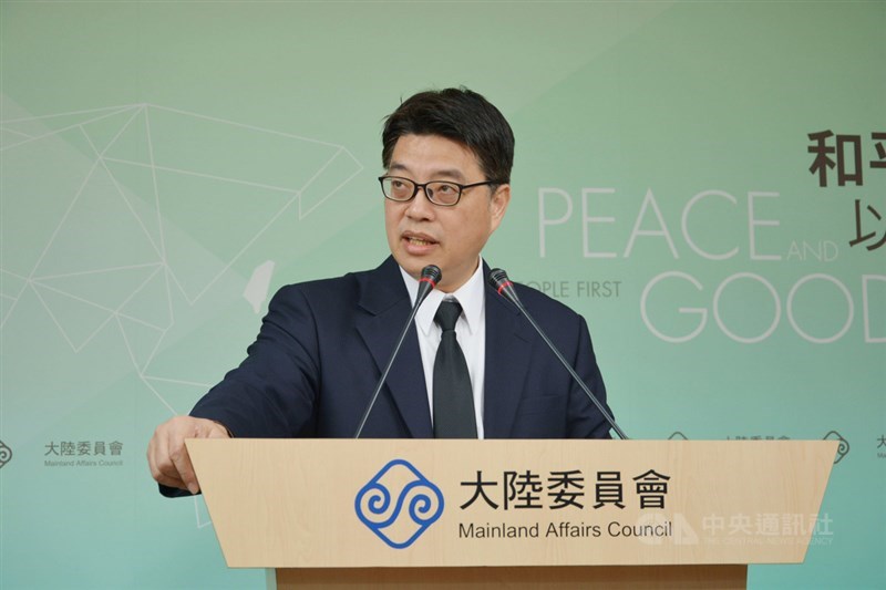 陸委會發言人邱垂正5日表示,6至7日不會有接返滯陸國人的包機。中央社記者賴言曦攝 109年2月5日