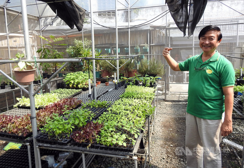 HARBEST AgriBusiness公司創辦人洪宗介是台灣女婿,也是在菲律賓推廣台灣農業技術重要推手。圖為洪宗介介紹公司溫室裡種植的蔬果,攝於1月27日。中央社記者陳妍君馬尼拉攝 109年2月9日