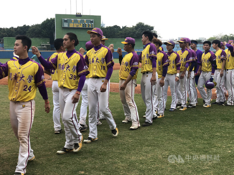 108學年度大專棒球聯賽(公開一級)4強決賽28日將開打,首戰將由開南大學(圖)與文化大學爭搶冠軍戰門票。中央社記者謝靜雯攝 109年3月24日