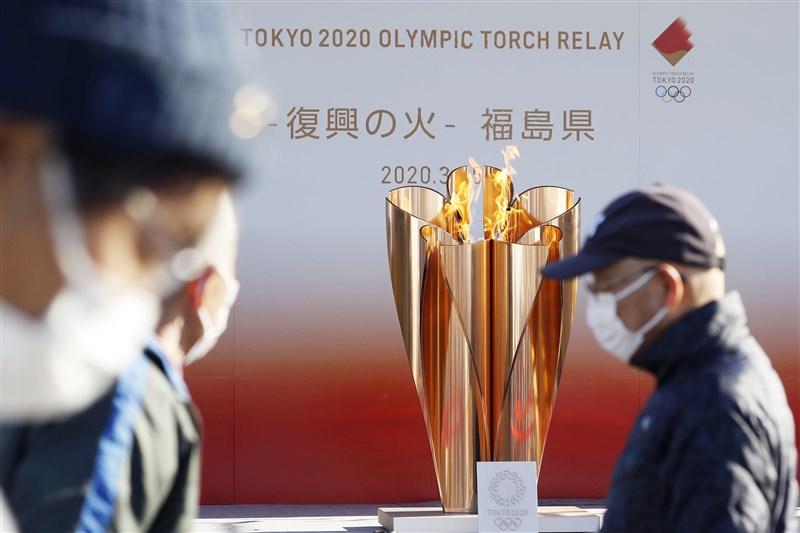 日本東京奧運確定將延期一年左右,東奧聖火現階段將暫時放在福島縣。(共同社提供)