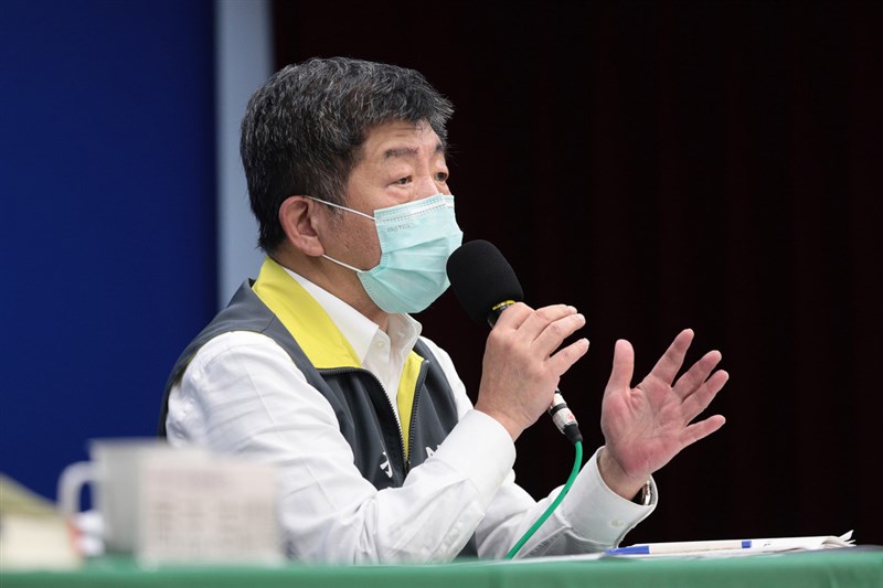 疫情指揮中心11日下午2時召開記者會說明最新疫情。(疫情指揮中心提供)中央社